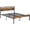 Brown-F, variant on Twin Size Bed Frame, Metal Bed with Headboard, 700LBS Heavy Duty Mattress Foundation with Steel Slats Support, No Box Spring Needed, Noise Free