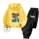 thumbnail image 5 of Conjunto de sudadera con capucha de algodón para primavera y otoño de 2024 para niños y niñas, conjunto de sudadera con capucha elástica de moda de hip hop con dibujos animados de Transformers, 5 of 5