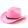 thumbnail image 2 of LILIYA Mens Classic Western Cowboy Hat Wide Brim UV Sun Protection Suede Headwear Lightweight Comfortable Hat for Outdoor Riding Camping and Daily Casual Wear, 2 of 4