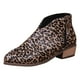 thumbnail image 1 of NECHOLOGY Botas Mujer Adulto Femenino Zapatos Botines para mujer Moda mujer leopardo otoño tacones cuadrados Rhinestone cremallera botines cortos zapatos de punta redonda (Brown, 9), 1 of 6
