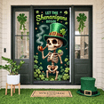 thumbnail image 6 of Green Theme St. Patrick's Day Banner Clover Pattern Festival Banner Gold Accent Striped Border Lucky Clover Display for St. Patrick's Day Party Festival Indoor Decoration, 6 of 9