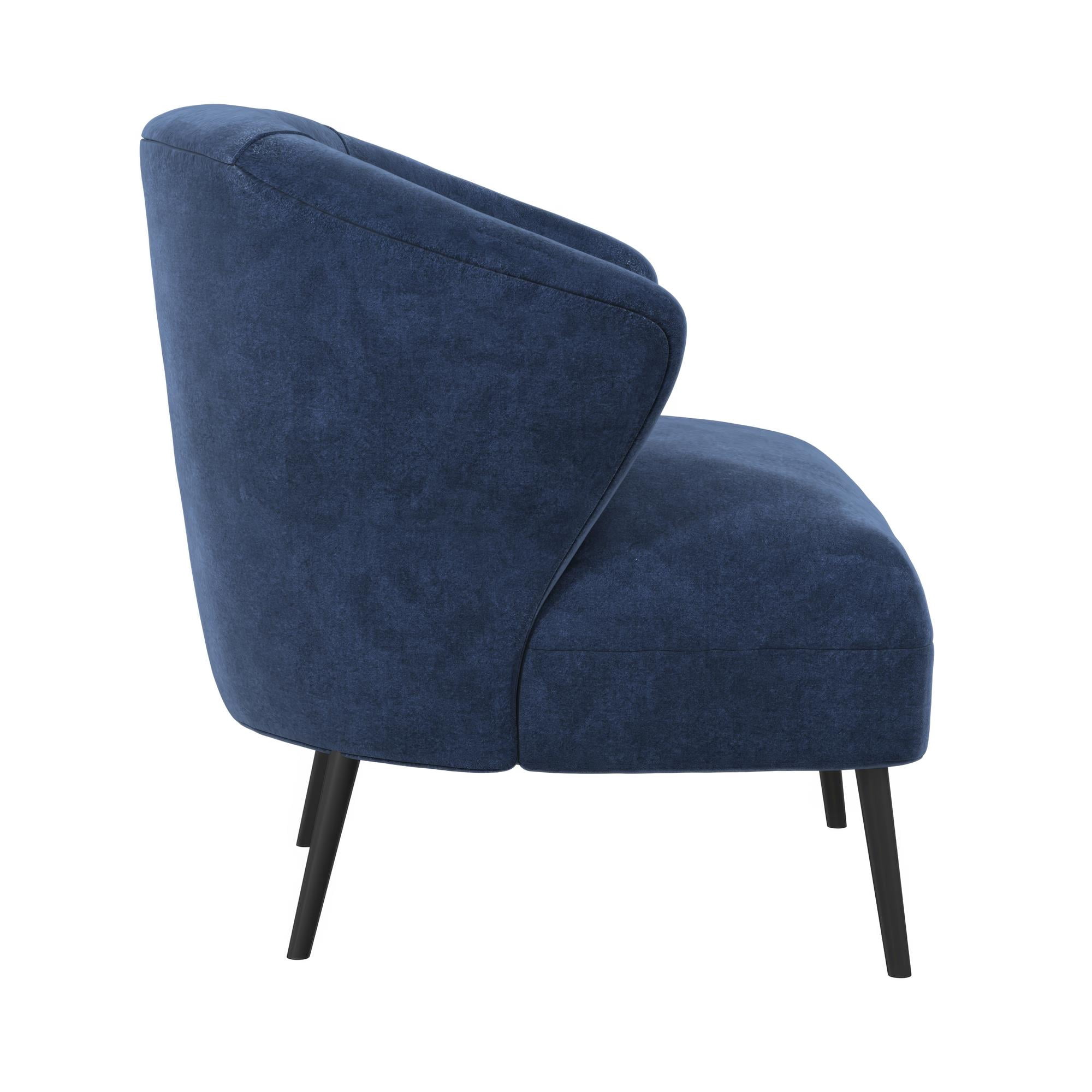 DHP Alice Upholstered Accent Chair, Navy Blue Looped Yarn
