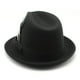 thumbnail image 3 of Qarigey Sombrero lujoso para hombre del penacho para el de moda y cómodo sombrero de lana suave Sombrero del fieltro del penacho Sombreros Café, 3 of 6