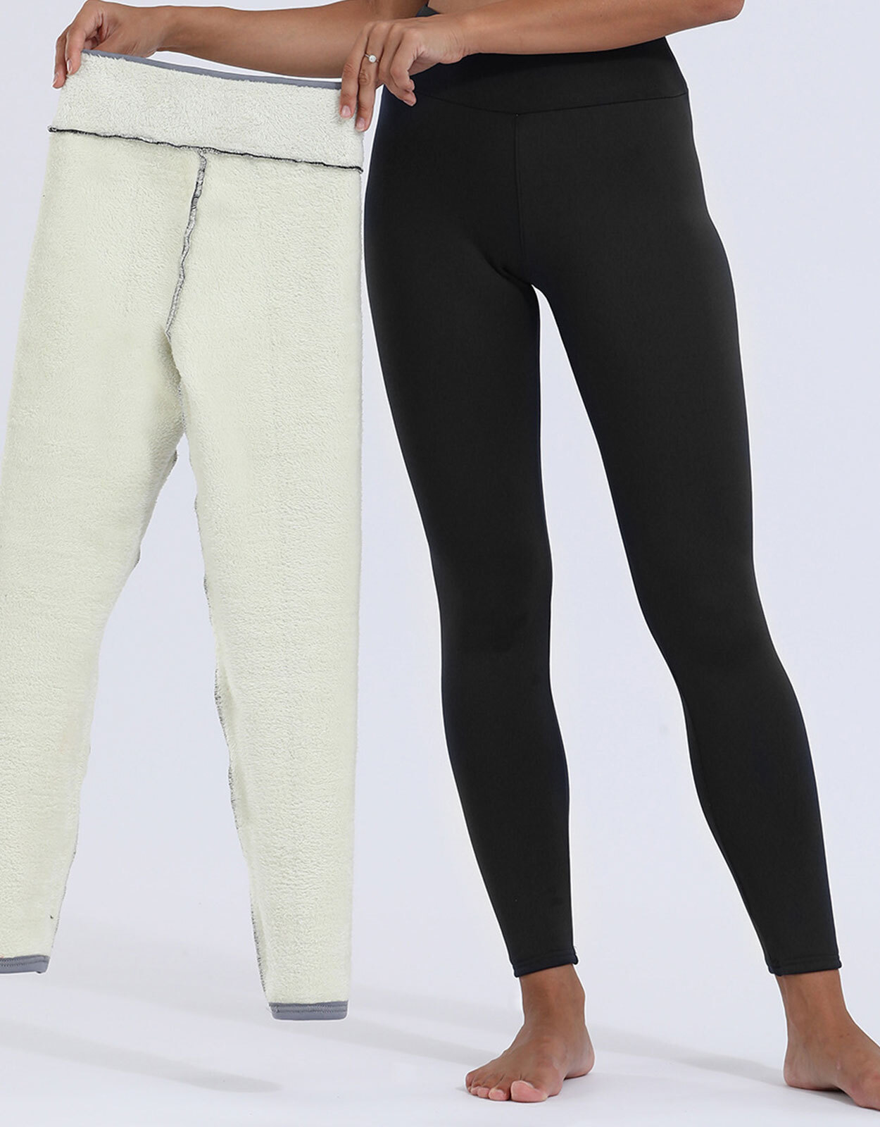 Shermie Women's Fleece Lined Thermal Leggings, High Waisted photo 6