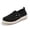 Black-1, variant on Rexoro Women's Slip-On Flats Breathable Knit Lightweight Comfortable Daily Casual Walking Shoes Navy 8