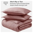 thumbnail image 3 of Bare Home Goose Down Alternative Comforter Set - 3 Piece Set - King/Cal King, Heathered Rosewood, 3 of 4