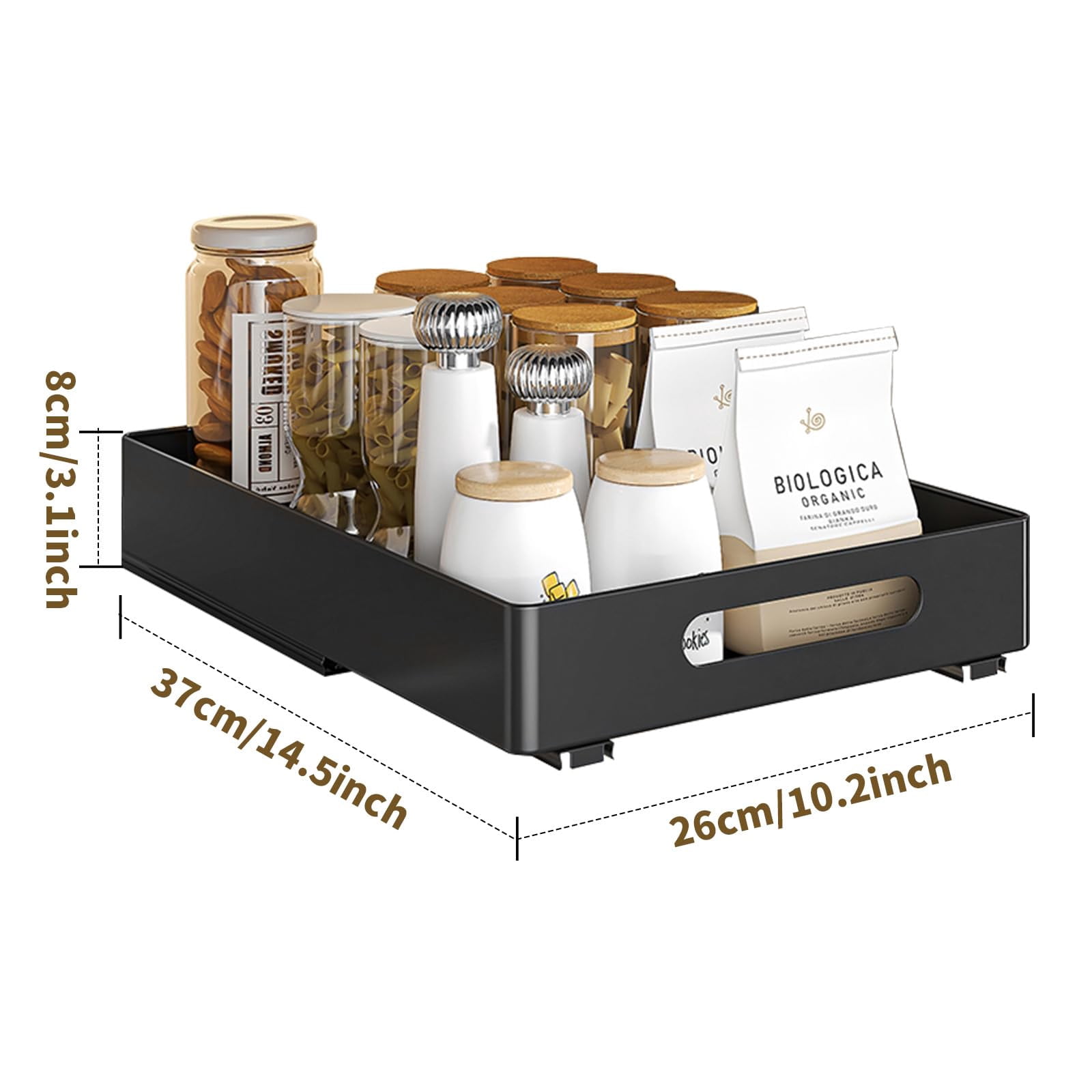 Pull Out Cabinet Organizer, Slide Out Drawers for Kitchen Cabinets, Sliding Drawer Storage, Under Sink, Pantry, Cabinet Pull Out Drawers Shelves