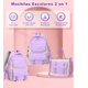 thumbnail image 2 of Mochila Escolar Viaje Reforzada Bolsa Impermeable para Niños y Niñas  Xtellar morado, 2 of 4