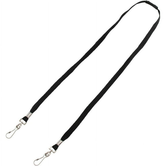 Advantus Face Mask Lanyard - 10 / Pack - 30" Length - Black | Bundle of 2 Packs