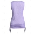thumbnail image 3 of Tank Top con Panel de Encaje de Rosa de Talla Extra Rosegal  Camisetas sin mangas de talla grande, 3 of 5