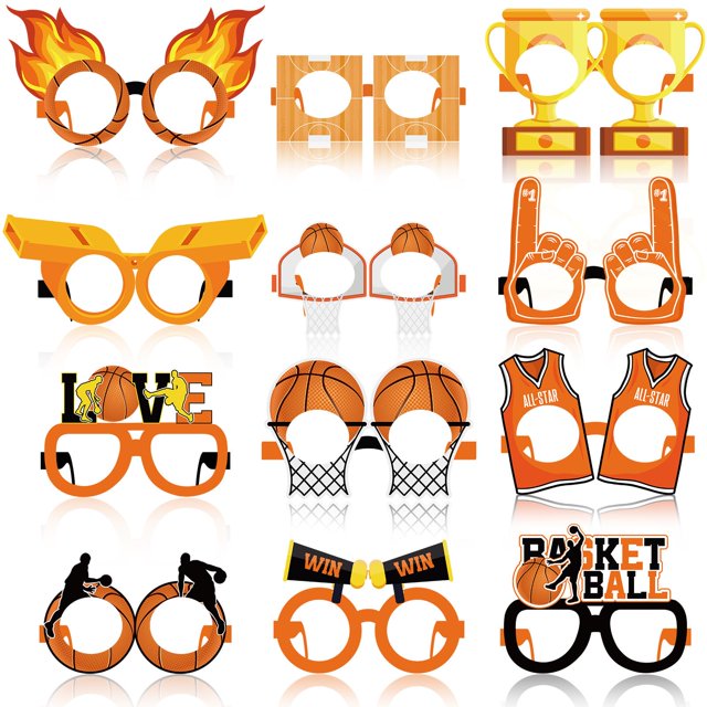 Marco para gafas de papel Party Favors para baloncesto, 36 unidades, Harrycle