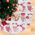 thumbnail image 2 of GZHJMY Valentine's Day Tree Skirt Cute Pink Gnome Xmas Tree Base Cover Mat Party Living Room Tree Stand Mat Daily Seasonal Home Wedding Decor 35.4", 2 of 5