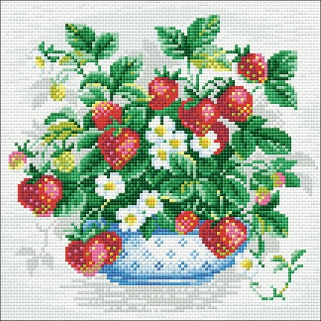 UPC: 4779046180170 | RIOLIS Diamond Mosaic Embroidery Kit 10.75 X10.75 -Basket Of Strawberries