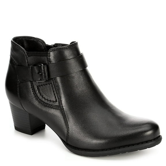 Medicus Womens Maxi Leather Heeled Ankle Boot Shoes, Black 6