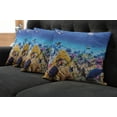 thumbnail image 5 of Ambesonne Fish Throw Pillow Cover 4 Pack, Ocean Corals Goldfish, 20", Turquoise, 5 of 5