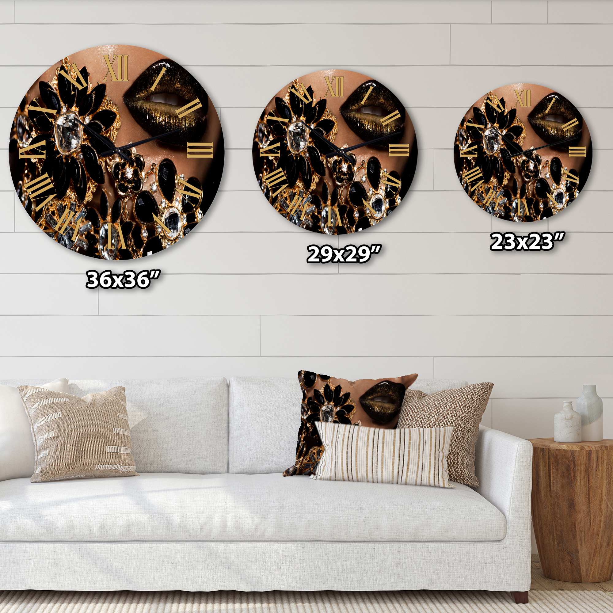 Designart 1 in Modern,Contemporary Wall Clock