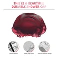thumbnail image 3 of KLL Surreal Pink Headphones Pattern Shower Cap & Bath Cap for Women,Reversible Oversized Waterproof Shower Caps for all Hair Lengths,Elastic Reusable Bathing Hair Cap, 3 of 6
