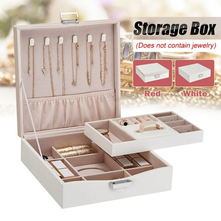 Kadell 3-Layer Travel Jewelry Case Ring Storage Earring Jewelry Box Organizer Christmas Gifts for Women