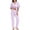 Light Purple, variant on EA'S SECRET Womens 100% Cotton Pajamas Set Short Sleeve & Long Pants Pjs Set Button Down Sleepwear with Pockets(Black,L)