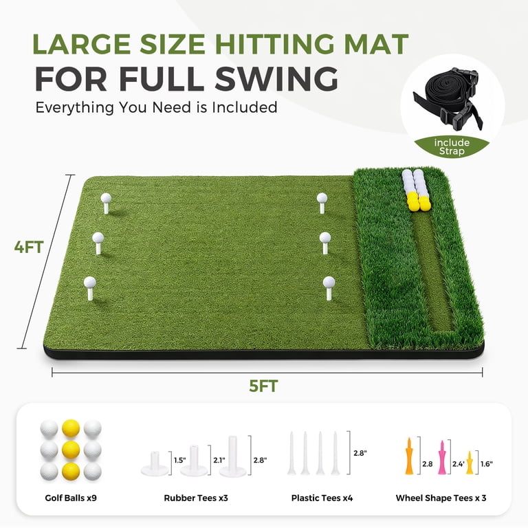 Vipuse Golf Hitting Mat, 5 x 4 Feet, Indoor/Outdoor photo 2