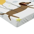 thumbnail image 2 of Ambesonne I Love You Fitted Sheet 2 Pcs Set, Dogs Balloons, King, Blue Grey Yellow Cocoa, 2 of 3