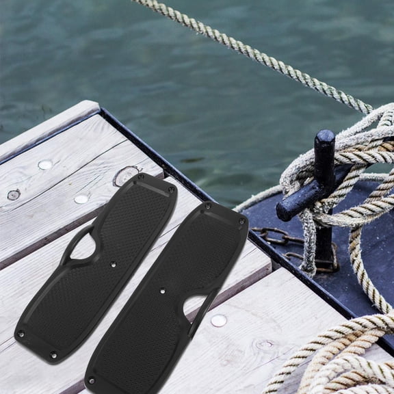 HEANUJJ 2-Pack Black Plastic Kayak Motor Mount Transom Plate for Inflatable Boat Stability and Secure Attachment