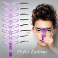 thumbnail image 5 of EXLEAF 2026 New 8-Style Reusable Eyebrow Stencil Kit - Diy Shaping Template for Great Arch, Grooming Guide for Beginners - Pink for Eyebrow Shaping, Grooming, Beginners, Makeup Routine, Home Use., 5 of 7