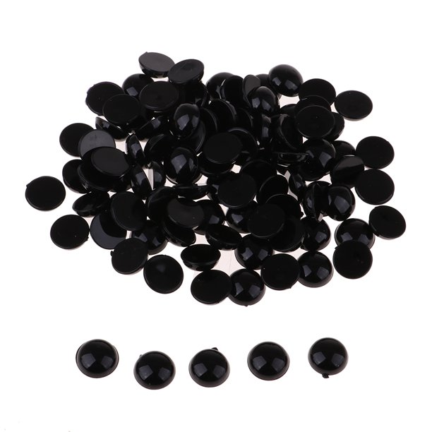 100 Uds 4/8/12 / 20mm Ojos de Seguridad para Muñeco Peluche, Títeres de Animales, Artesanía 12mm Baoblaze Doll Eyes for Crafts
