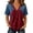 45Wine293, variant on WERYOUNG Women's T Shirts Casual Button Front Short Sleeve Tee Patchwork Loose Fit Knit T Shirts For Everyday Wear Soft Tops S