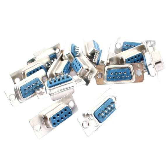 Unique Bargains 15 Pcs RS232 DB9 9 Pin Female Port DIP Mount VGA Socket Plug Connector Adapter