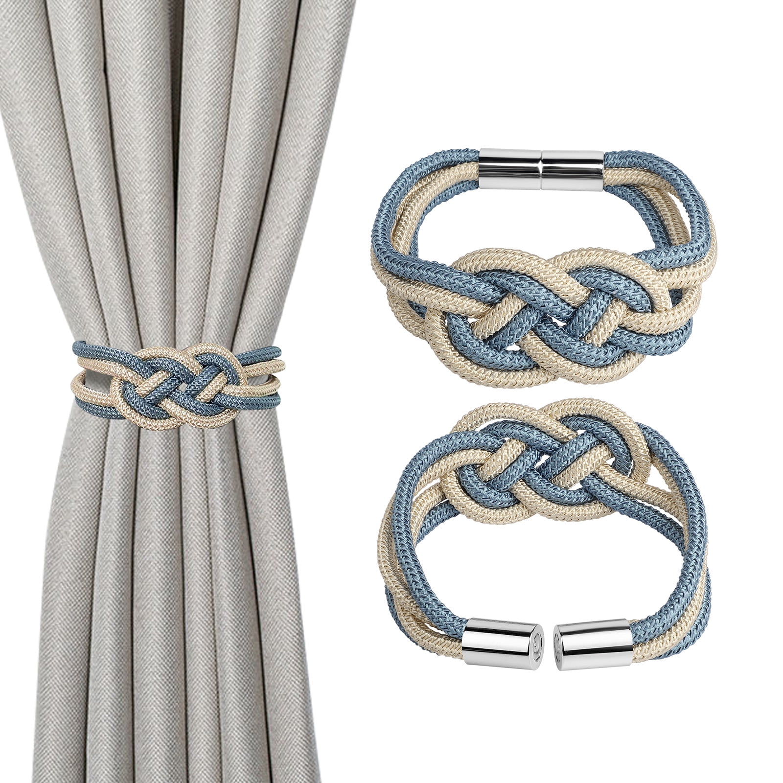 Palma Tie Back Hooks~Curtain Tie Back~Tassel Wall Hooks~Ball End Chrome 