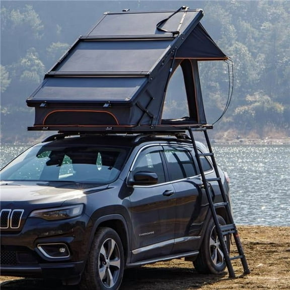 Trustmade OR02RTST19BG Trustmade Triangle Aluminium Black Hard Shell Grey Rooftop Tent Scout Max High Ridge
