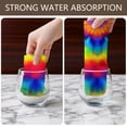thumbnail image 6 of 4 Pcs Funny Kitchen Towels,Rainbow Tie Dye Mandala Pattern Microfiber Dish Towels,Kitchen Tea Towels,Kitchen Towel Set (18" X 26"), 6 of 7