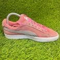 thumbnail image 4 of PU & MA Suede Classic Womens Size 7 Pink Gray White Athletic Walking Shoes Sneakers, 4 of 6
