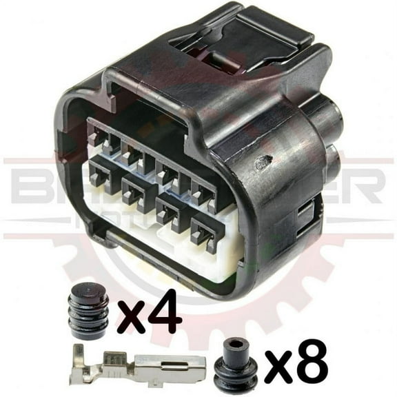Ballenger Motorsports - 8 Way Japanese Connector Plug Kit for Headlight Applications Compatibe with Toyota # 90980-10897