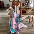 thumbnail image 4 of 80's Diner wavy color pallete Sleeveless Dress Women dresses summer dresses summer woman, 4 of 6