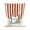 Orange, variant on Teal Striped Tie Up Curtains for Kitchen Windows,Adjustable Rod Pocket Valance 63 Inch Long, Simple Art Vertical Stripe Farmhouse Window Treatment Balloon Roman Blind Shade, 52" x 63"
