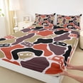 thumbnail image 4 of Castle Fairy Camo Camper Pattern Full Size Sheets 4-Piece for Teens, Camouflage Art Bed Sheets for Bedroom, Red Black, 4 of 6