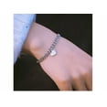 thumbnail image 3 of Pulsera Pareja Corazón Puzzle Acero Inoxidable Mujer Xtellar Color plateado, 3 of 4