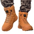 thumbnail image 3 of Wyzesi Brown Boots for Men Mid Calf Small Heel Men Ankle Boots Fashionable New Pattern Simple Solid Color Autumn and Winter Adjustable Buttons Comfortable Thick Sole Lace Up Shoes Cold Boots for Men, 3 of 9