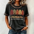 thumbnail image 2 of BODOAO Women's Fall Graphic Tee Short Sleeve Crew Neck T Shirt Autumn Tree Print Casual Thanksgiving Top for Women Vintage Holiday Everyday Summer Fashion Wear Black 4XL, 2 of 6