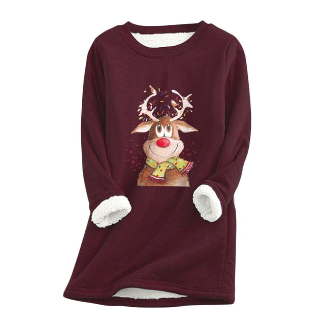 Sudaderas Navideñas Con Cuello Redondo Para Mujer, Sudaderas Con Capucha, Blusa Estampada Informal A La Moda, Jersey Con Bolsillo, Tops Odeerbi ODB194351