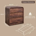 thumbnail image 5 of wow97e Modern Nightstand Set of 2 with Charging Station, 3 Drawer Wood Bedside Table w/Curved Profile Design for Bedroom, 5 of 7