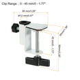 thumbnail image 2 of Uxcell 0.49" Hole Dia. Universal C Clamp Table Lamp Microphone Arm Mount Desk Clamp, White 2 Pcs, 2 of 6
