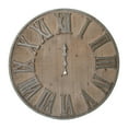 thumbnail image 2 of 18" x 29" Antique White Oval Wall Clock, Traditional Vintage Home Decor Clock, 2 of 13