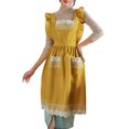thumbnail image 1 of SUNSIOM Women Kitchen Aprons Waist Strap Lace Trim Cooking Baking Cleaning Apron Adjustable Chefs Apron, 1 of 7