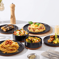 thumbnail image 7 of Onader Dinnerware Sets for 4, 12-Piece Plates and Bowls Set, Stoneware Dinning Ware Set for Kitchen, Dishwasher & Microwave Safe, Matte Black, 7 of 7