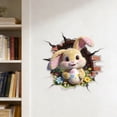 thumbnail image 4 of zhangmingg Easter Cartoon Rabbit Egg Wall Stickers Cute Festive Home Break Through Design, 4 of 6