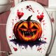 thumbnail image 4 of ¡Ofertas de decoración de Halloween! Adhesivo de baño con colmillos de calabaza sangrientos. Adhesivo decorativo de pared para baño aterrador., 4 of 7