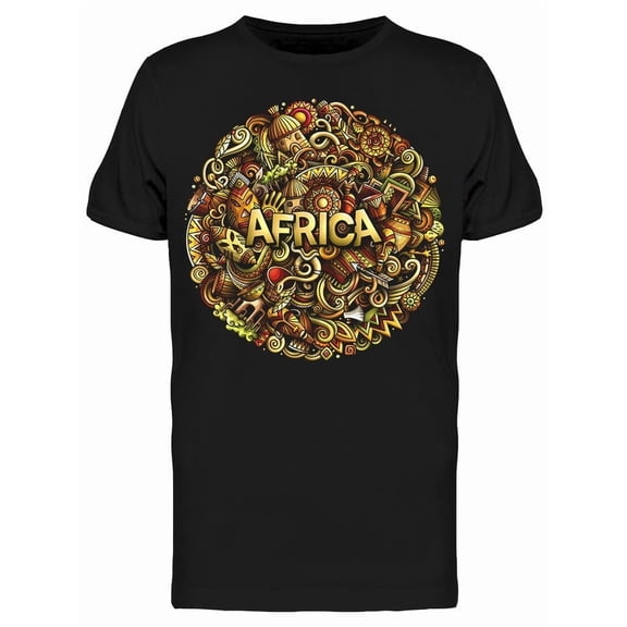 Cartoon Cute Doodles Africa Tee Men's -Image by Shutterstock